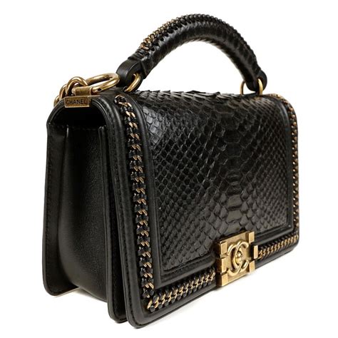 chanel boy python jeweled|chanel handbags.